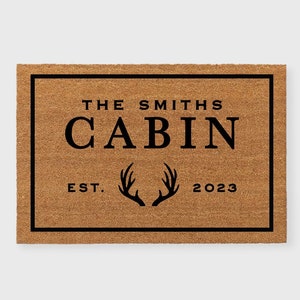 Cabin doormat,Cabin door mat,Cabin decor,Cabin decor rustic,Mountain doormat, Lake house doormat, Mountain house doormat, Cabin welcome mat