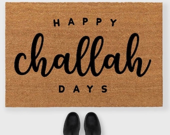 Happy Challah Days doormat, Shalom Y'all doormat, Jewish Doormat, Jewish door mat, Hannukah Decor, Hanukkah doormat, Hanukkah  Decorations