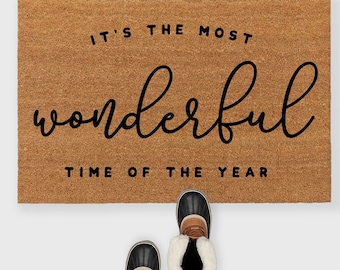 Most Wonderful Time of the year-Funny Christmas Doormat-Christmas Doormat -Winter Doormat-funny Christmas-Christmas home decor-funny holiday