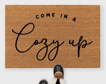 Come in & Cozy Up doormat,Come in and Cozy Up,Cozy Up Doormat,Christmas Doormat,Christmas Door mat,Winter Door mat,Cozy Holiday Doormat