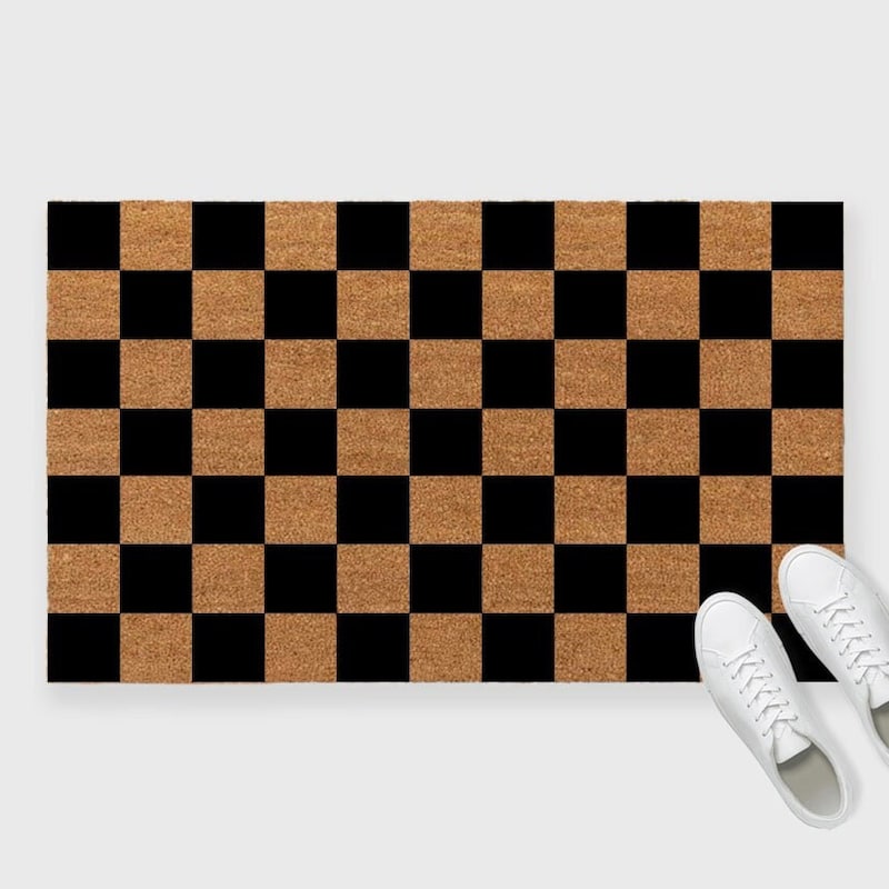 Checkered Rug - Etsy
