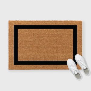 Personalized Framed Doormat,Single Bordered Coco Doormat,Monogram Border Personalized Doormat,Personalized Doormat,Black Border doormat