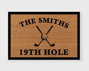 Custom 19th Hole Doormat,19th Hole Doormat,Custom Golf Club Doormat,Personalized Golf Club Doormat,Golf Doormat,Golf Club doormat,Golf gifts