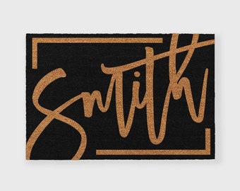 Felpudo personalizado extragrande con nombre, felpudo personalizado con apellido grande, felpudo doble, felpudo personalizado, felpudo familiar con apellido escrito