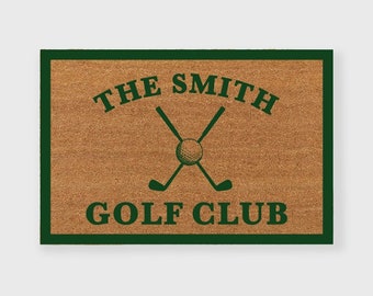 Custom Golf Club Doormat,Personalized Golf Club Doormat,Golf Doormat,Golf Club doormat,Golf door mat,Golf Gifts for Men,Golf Home Decor Sign