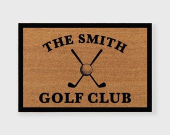 Custom Golf Club Doormat,Personalized Golf Club Doormat,Golf Doormat,Golf Club doormat,Golf door mat,Golf Gifts for Men,Golf Home Decor Sign