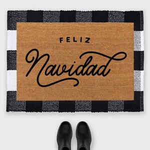 Feliz Navidad doormat, Feliz Navidad Decor, Spanish Christmas Doormat,Hola adios doormat, Spanish doormat, Buenas doormat, Spanish decor