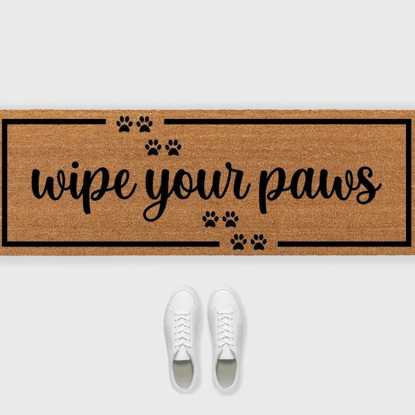 Paw Print Door Mat Etsy