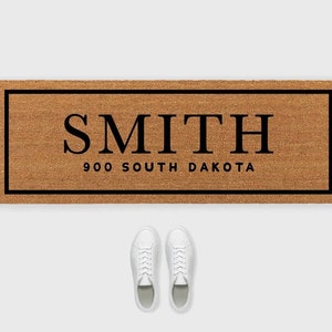 Personalized Doormat, Personalized Last Name Doormat,Custom Last Name Address doormat,Personalized Address Doormat,Home Address Doormat