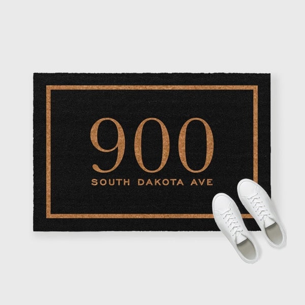 Custom Address doormat, Personalized Address Doormat, Home Address Doormat, Street Address Doormat, Zip Code Doormat, House Number Doormat