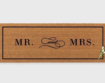 Mr & Mrs Doormat,Bridal Shower gift,Housewarming Gift,Wedding Gift,Personalized Doormat,Wedding doormat,Gift for couples,Closing Gift