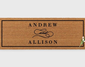 Personalized Doormat, Personalized Name Doormat,Custom Doormat,Housewarming gift,Wedding Doormat,24 x 72 inch doormat,Large Front doormat