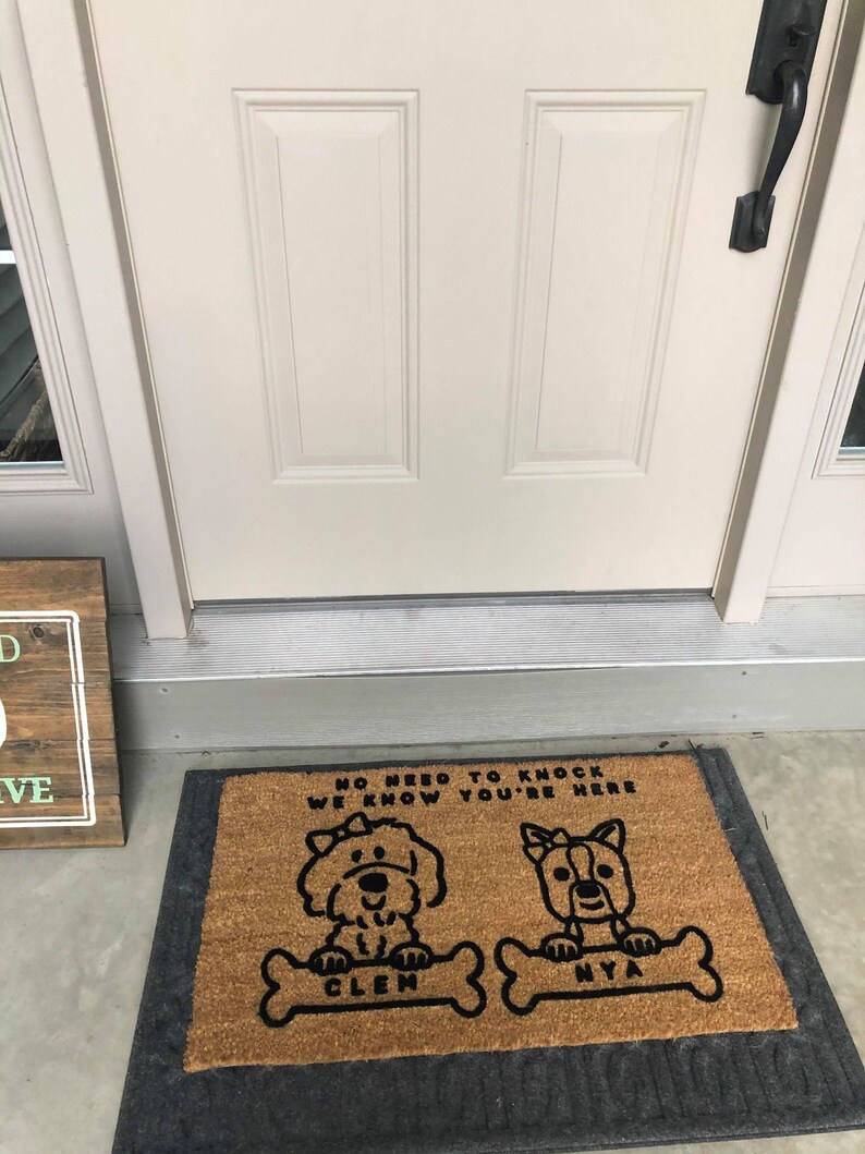 Custom Dog doormat Custom Dog door mat Dog Rug Funny dog Etsy