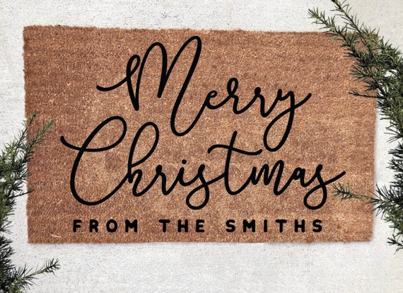 Christmas Doormat Custom Christmas Doormat Personalized Christmas Doormat Holiday Doormat Custom Doormat Funny Christmas Doormat Winter Mat