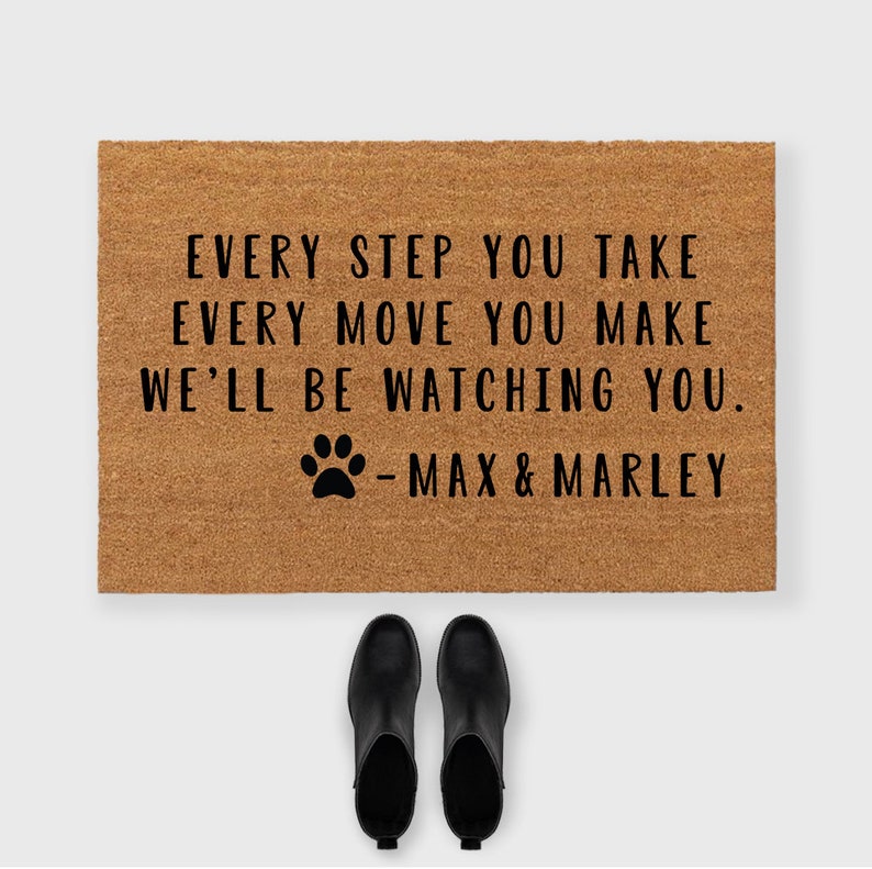 Custom Dog Doormat Dog Door Mat Funny Dog Doormatdogs Know Etsy