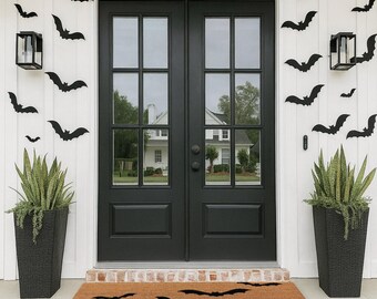 Oversized Bats Coir Doormat: Halloween Porch Decor