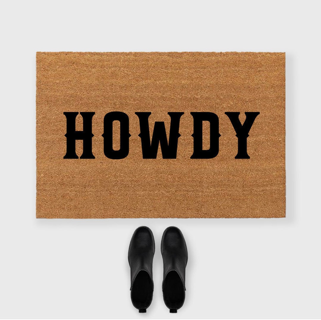 Howdy Doormat,howdy Door Mat,howdy Y'all Doormat, Howdy Y'all Door Mat