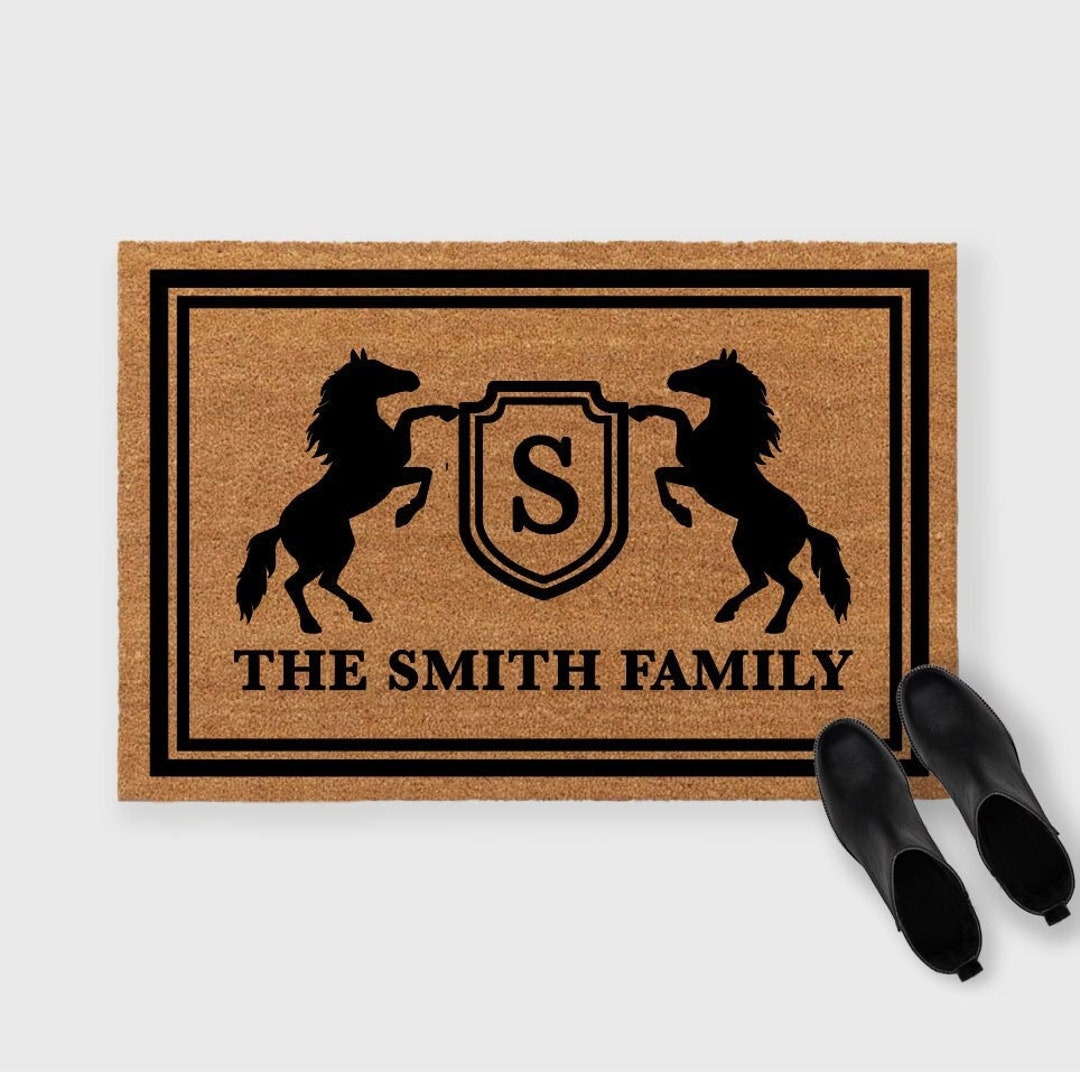 Horse Crest Doormat,equestrian Doormat,custom Equestrian Doormat,horse