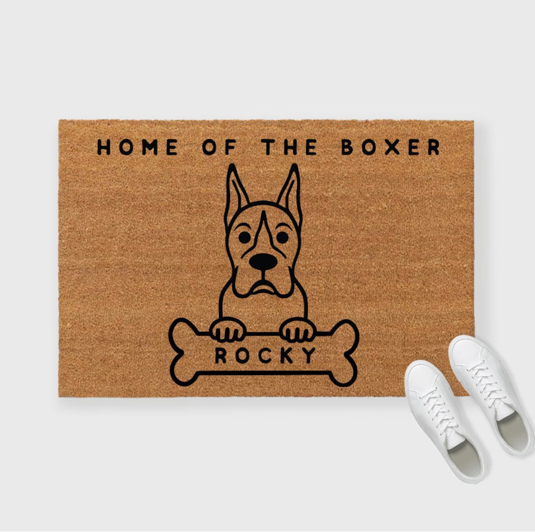 Boxer Dog Doormat Boxer Doormat Custom Dog Doormat Boxer Etsy