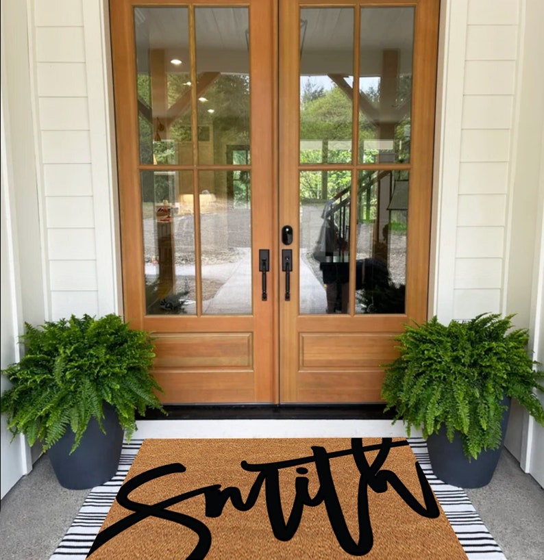 Extra Large Personalized Last Name Doormat