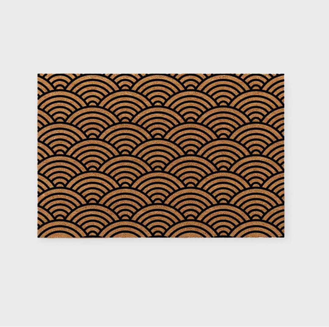 Japanese Wave Doormat,japanese Seigaiha Wave Doormat,japanese