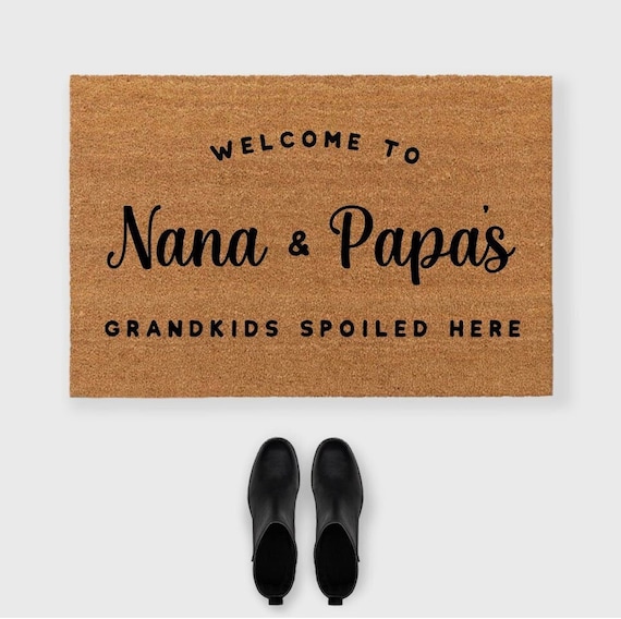 Custom Grandma Doormat,Custom Grandparents doormat,Grandma and Grandpa's Doormat,Personalized grandparents gifts,Funny Grandkids doormat