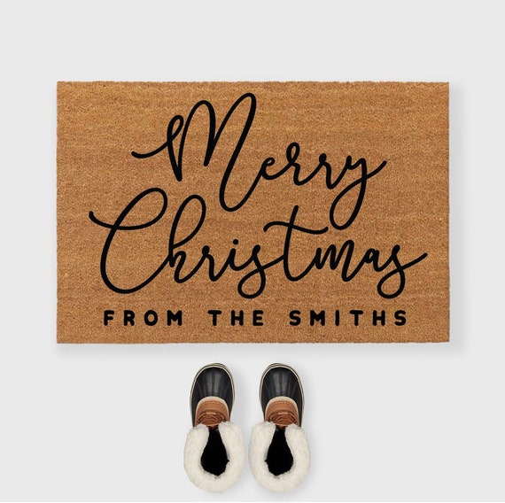 Christmas doormat Custom Christmas Doormat-Personalized | Etsy
