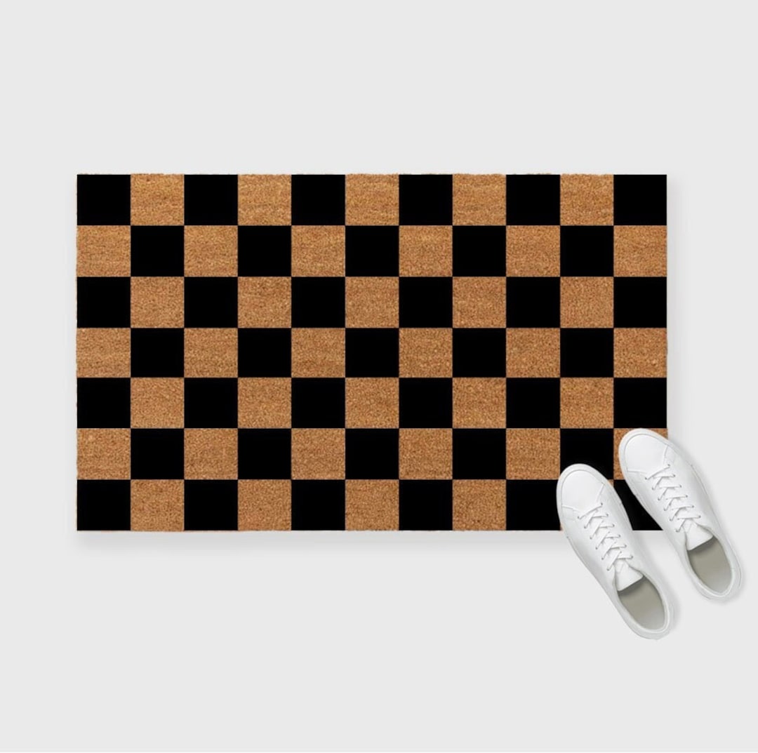 Checkered Doormat,checkered Door Mat,checkered Rug,checkerboard Doormat