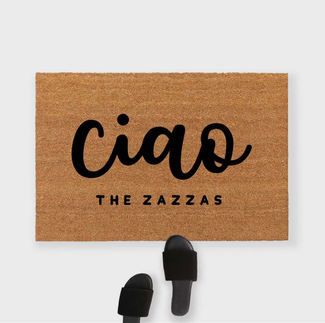 Custom Ciao doormat, Ciao doormat, Ciao Bella doormat, Italian doormat, Italian door mat, Italy