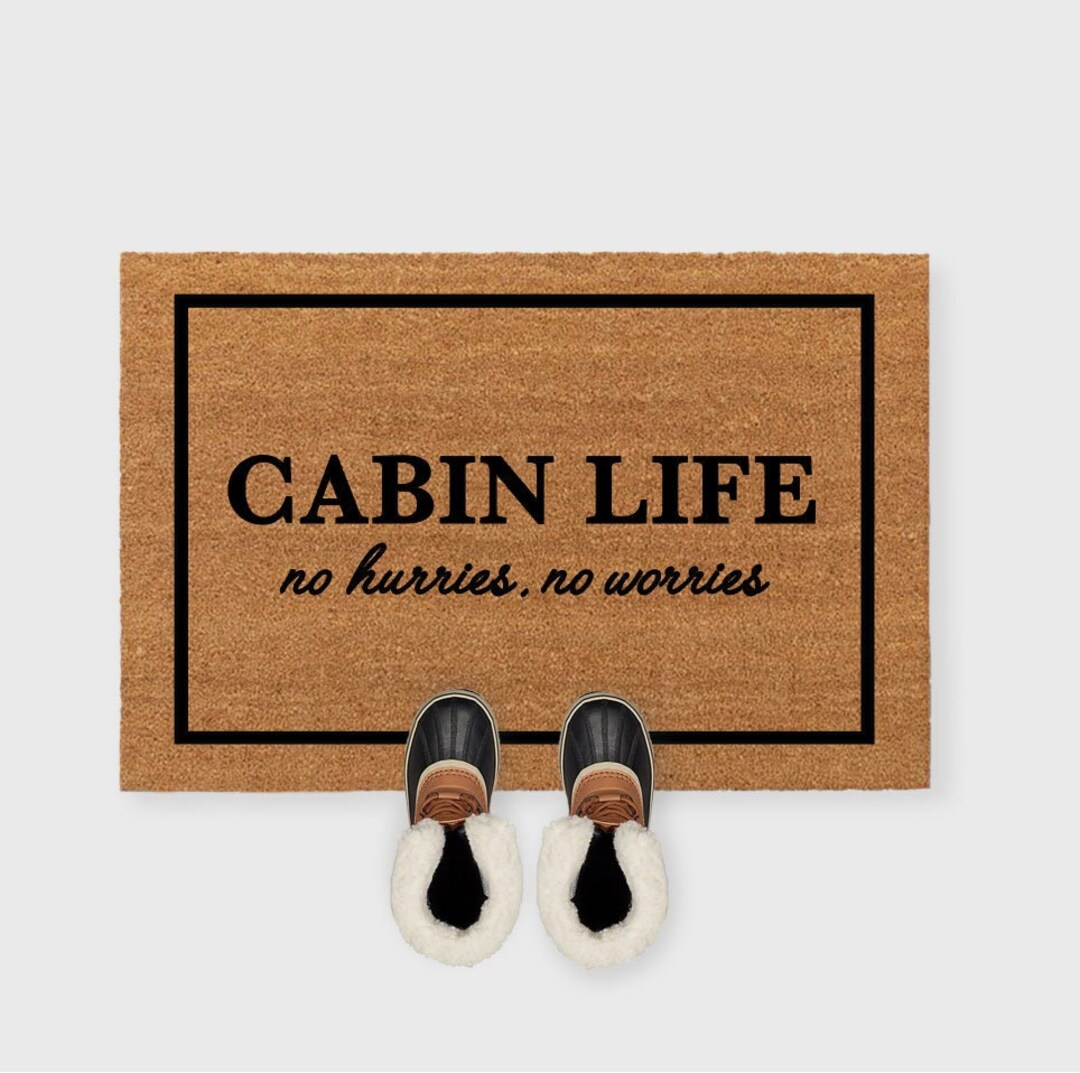 Cabin Life Doormat,cabin Doormat,on Mountain Time Doormat,cabin Door Mat,cabin Decor,cabin Decor
