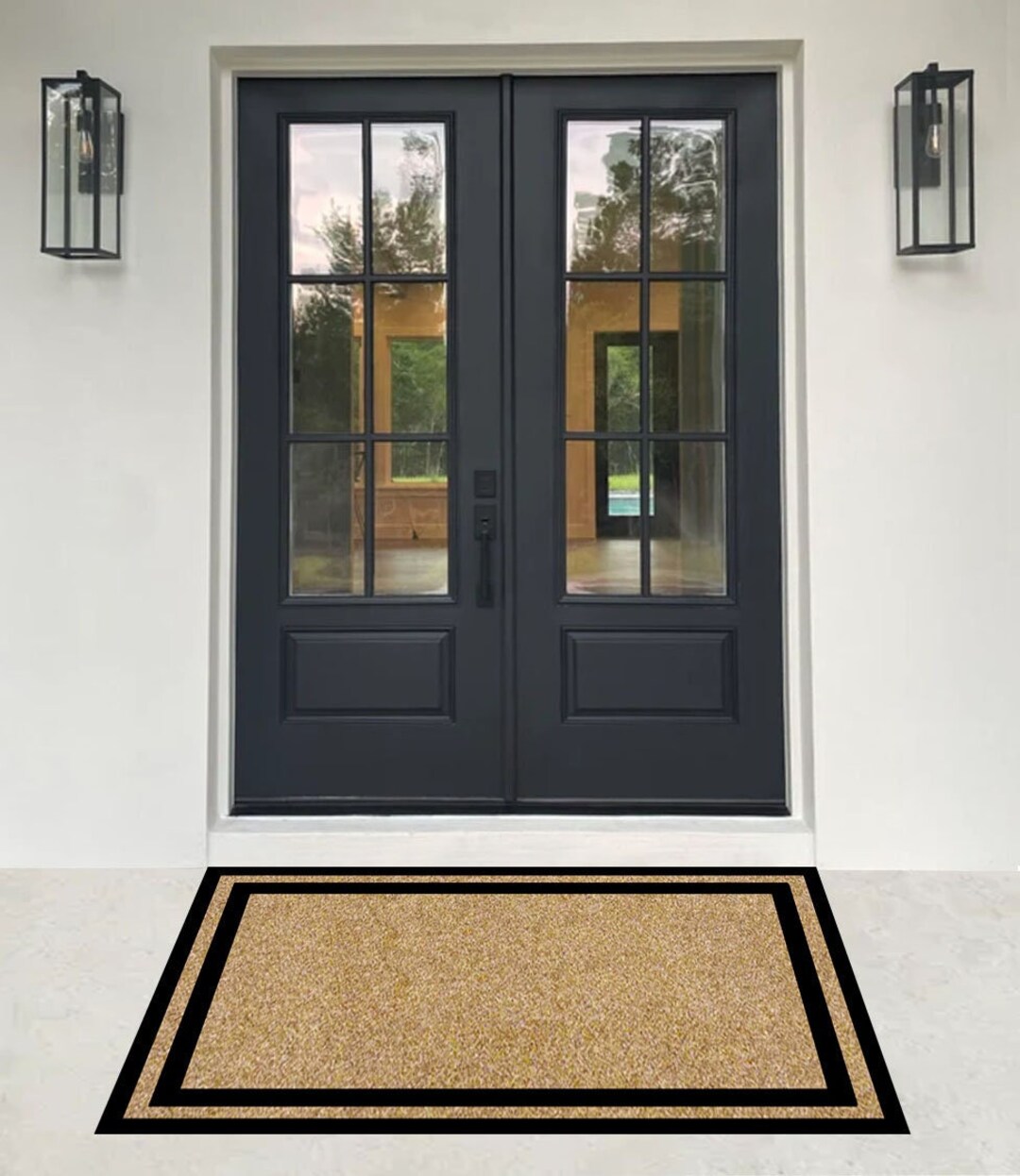 WATERPROOF All Weather Double Border Doormat,frame Border Doormat ...