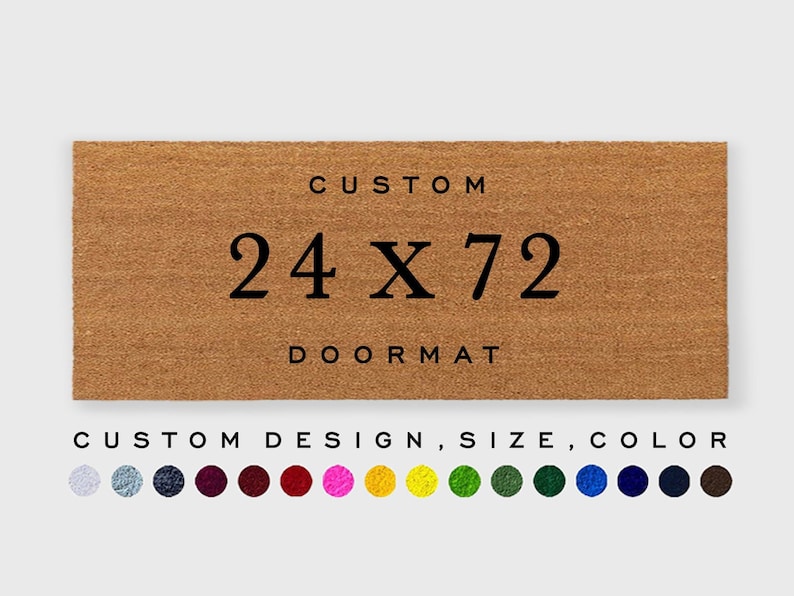 Custom 24 X 72 Inch Doormat Extra Large Doormatx-large - Etsy