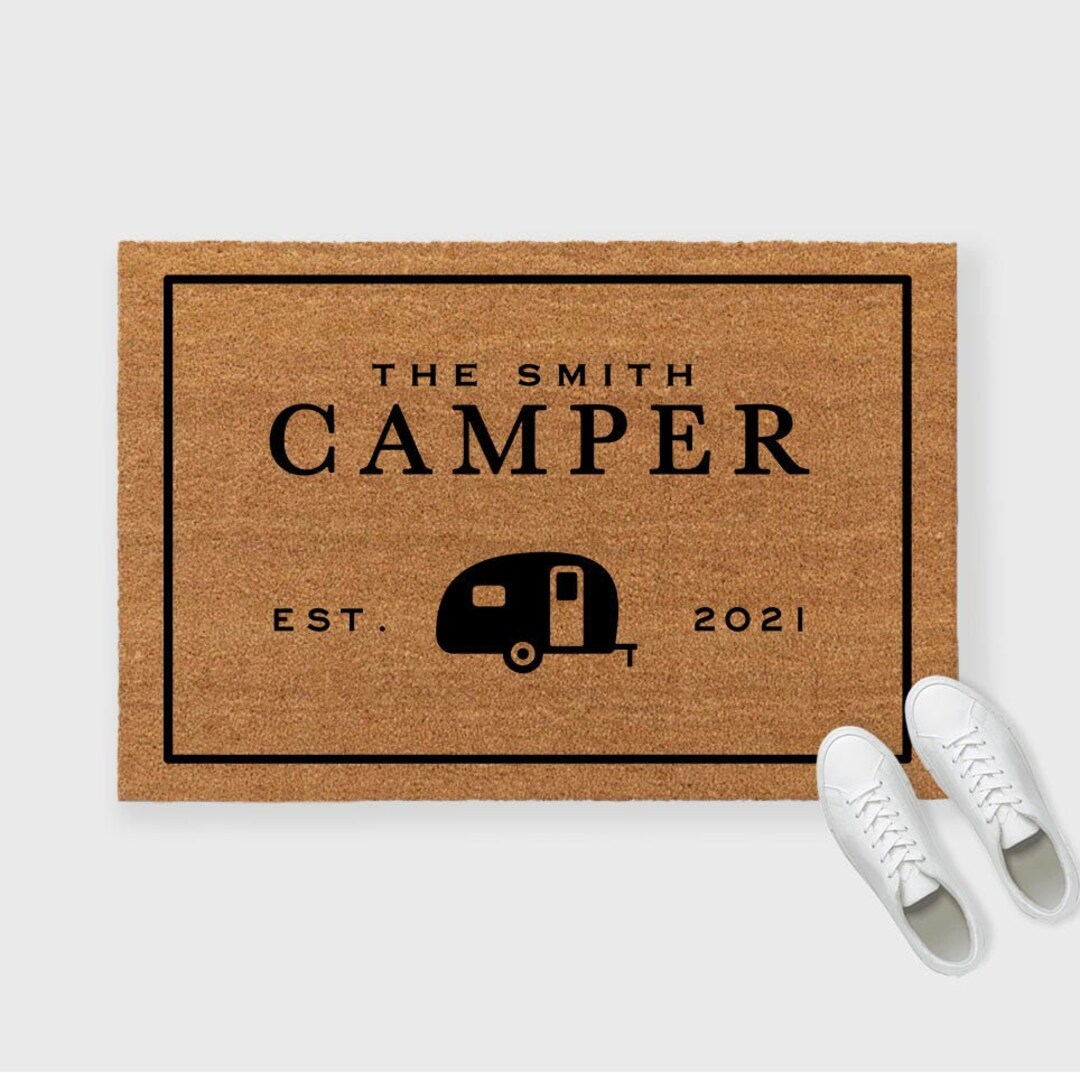 Camper Doormat, RV Doormat,happy Campers Doormat,camping Doormat, Camping Gifts, Camping Decor