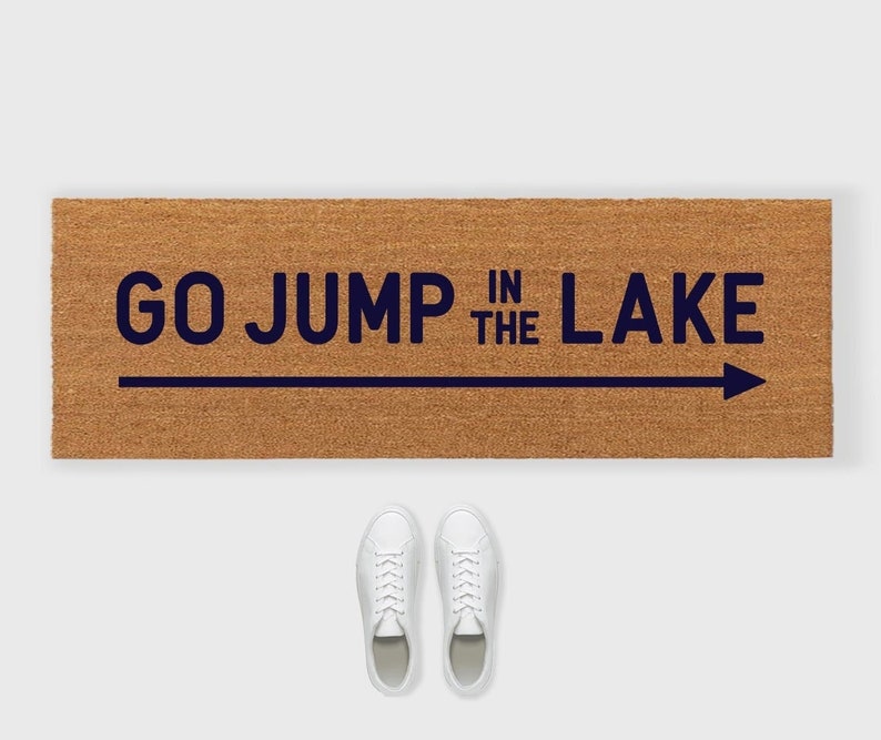 shopHomeMaven Go Jump in the Lake Doormat - Thumbnail 4