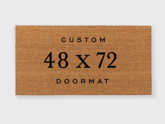 X-LARGE Double Door Doormat, Customized Coir Doormat, Extra Long Doormat,  Extra Large Doormat, 60 Doormat, Extra Wide Welcome Mat, Custom 