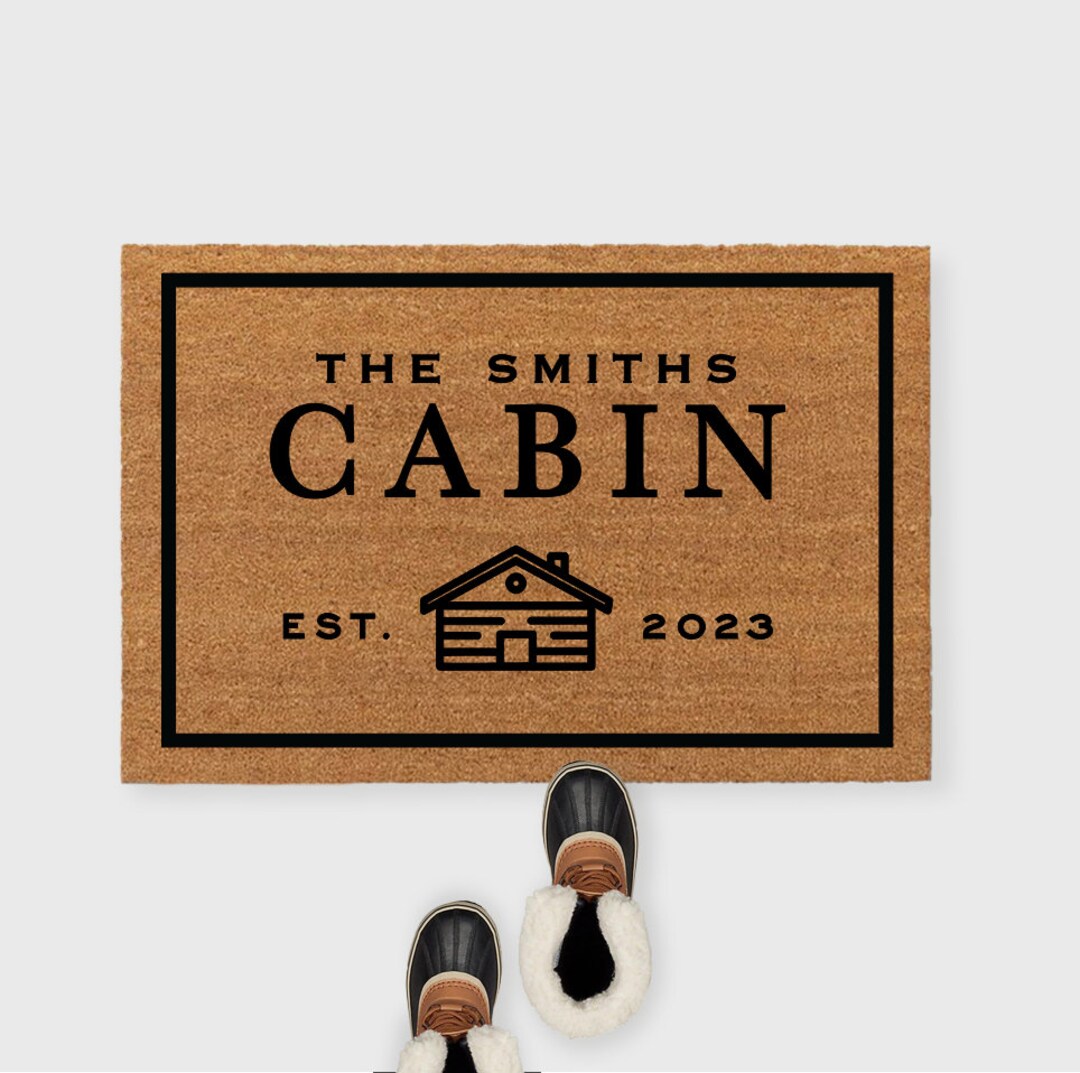 Cabin Doormat,cabin Door Mat,cabin Decor,cabin Decor Rustic,mountain