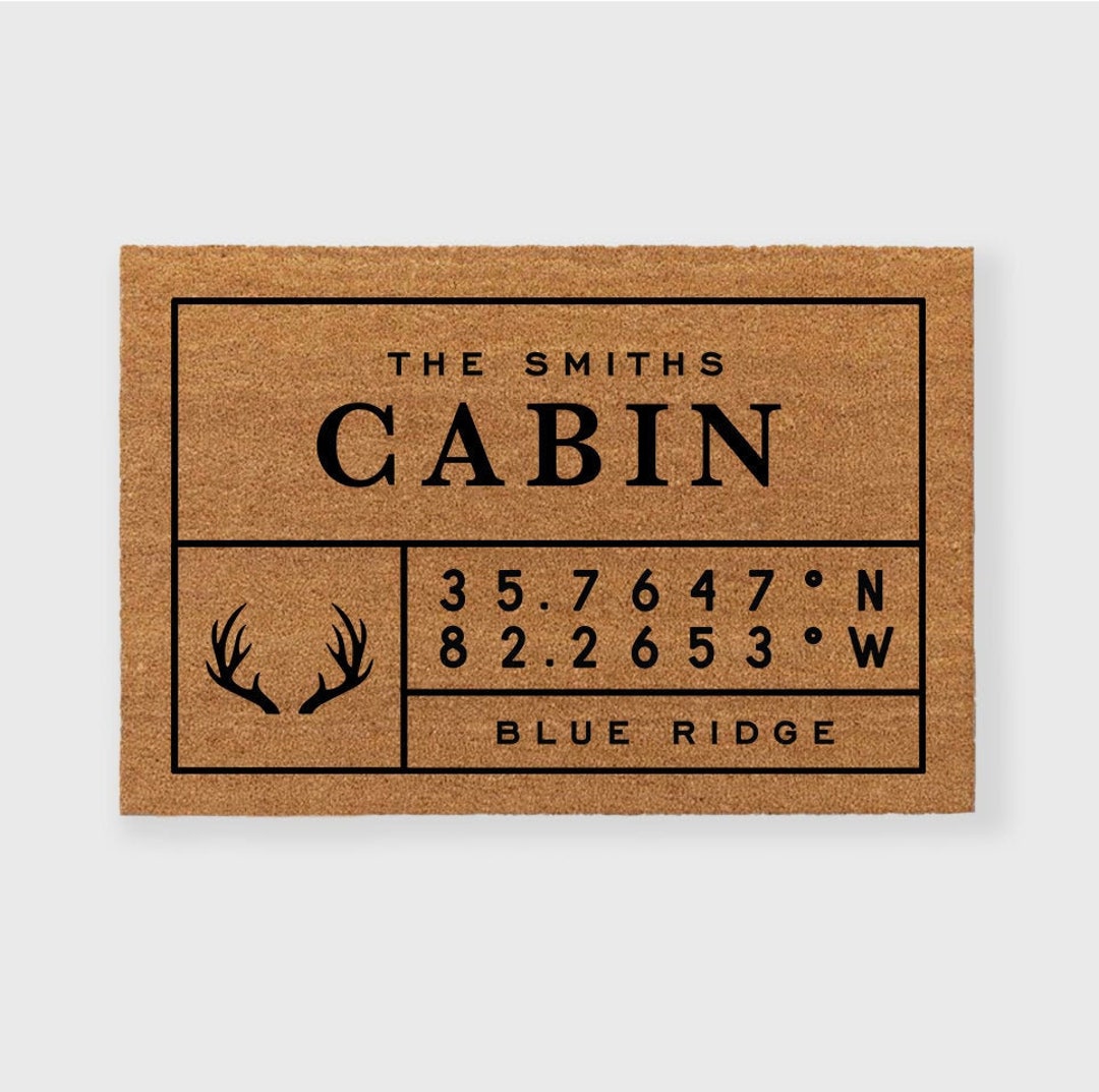 Cabin Doormat,cabin Door Mat,cabin Decor,cabin Decor Rustic,mountain Doormat, Lake House Doormat