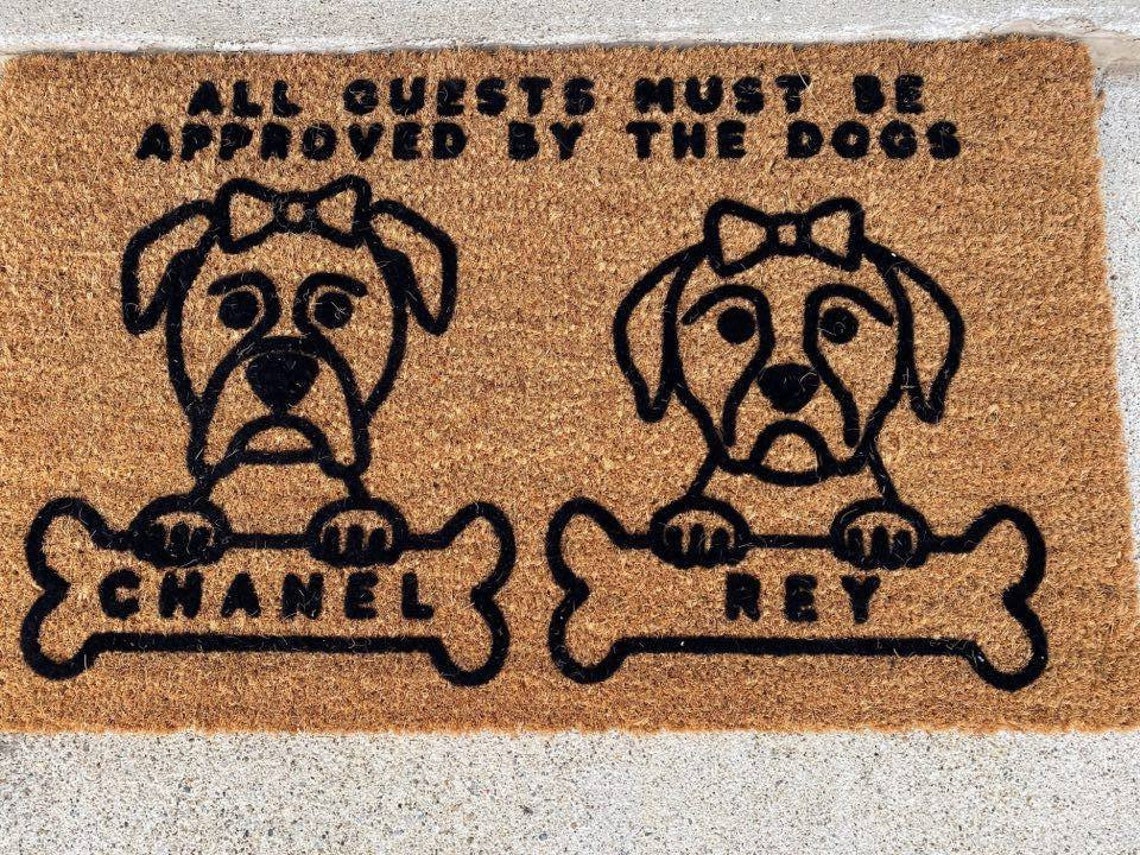 Custom Dog doormat Custom Dog door mat Dog Rug Funny dog Etsy