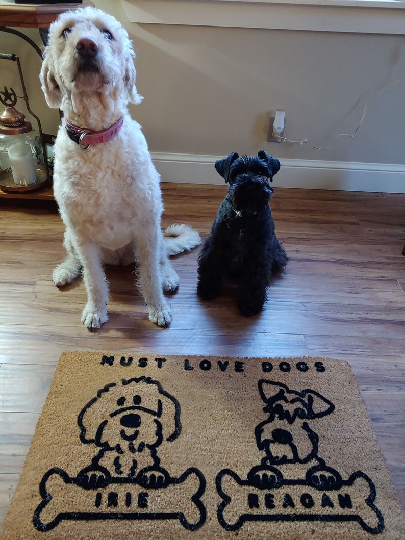 Schnauzer door mat, Schnauzer door mat, Schnauzer gifts, Schnauzer mom, Schnauzer art, Schnauzer decor, Custom dog doormat, dog doormat image 5