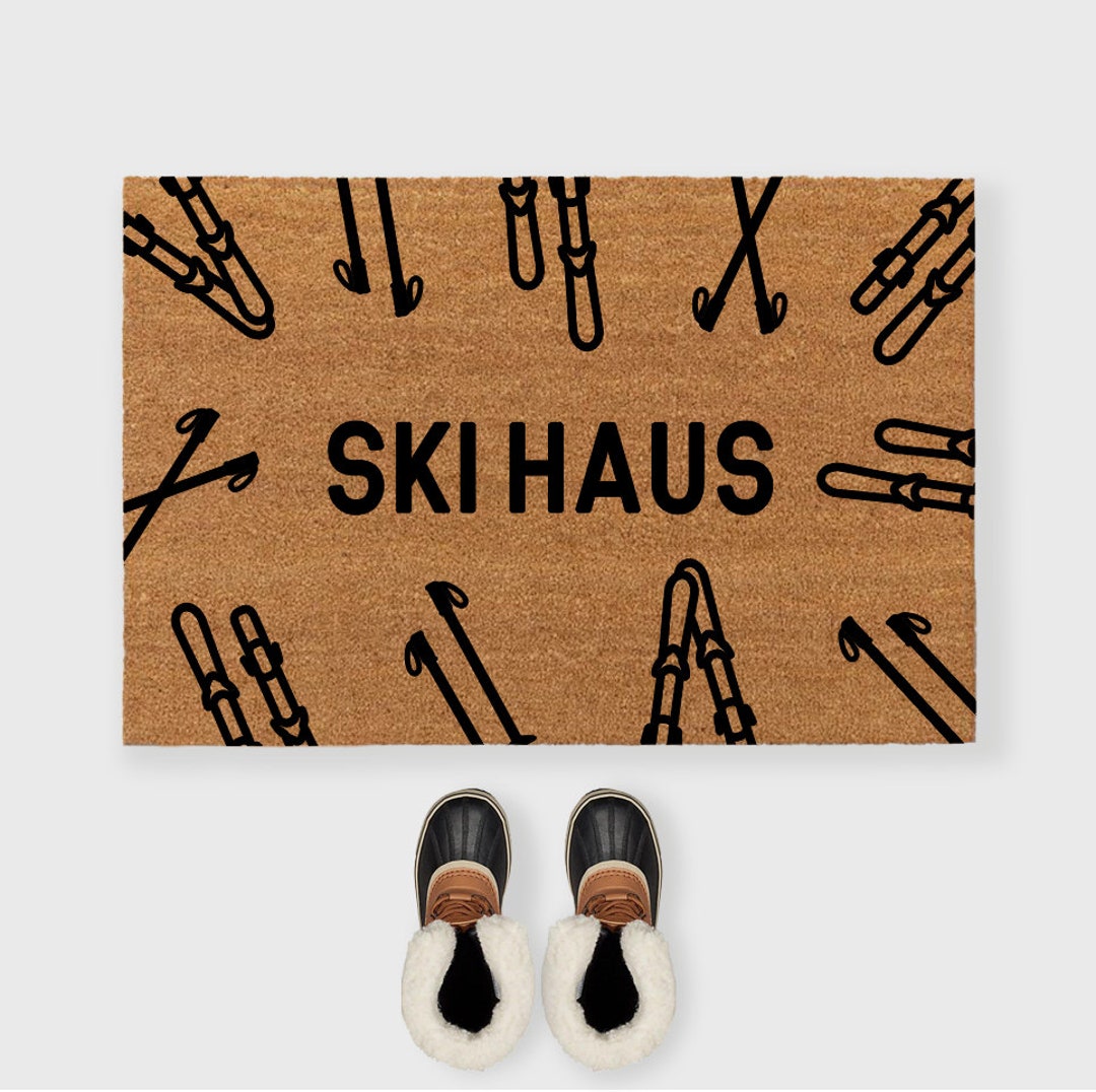 Ski Haus Doormat,ski Doormat,ski Door Mat,personalizedski Doormat