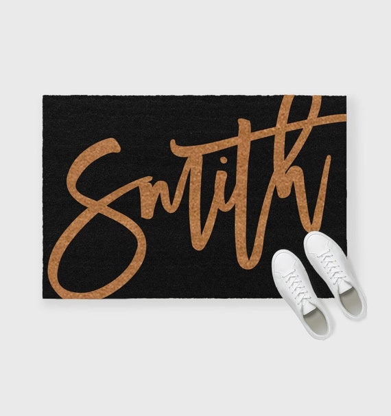 Extra Large Personalized Name Doormat,Large Last Name Personalized Doormat,Double Doormat,Custom Doormat,Script Last Name Family Doormat