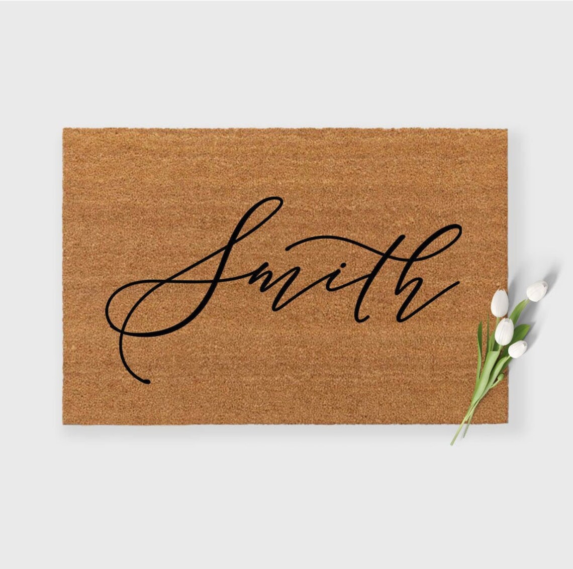 Spring Doormat Easter Doormat Last Name Doormat monogrammed Etsy