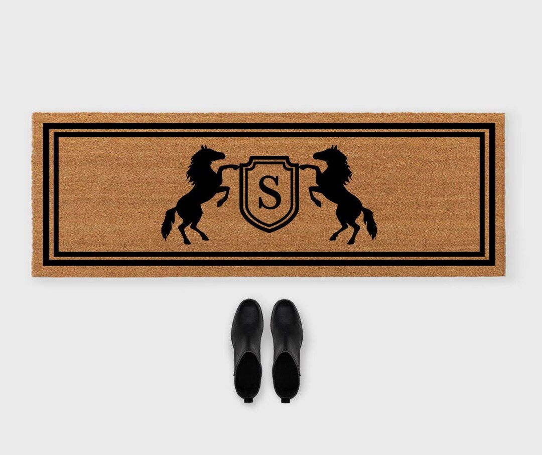Horse Crest Doormat,equestrian Doormat,custom Equestrian Doormat,horse