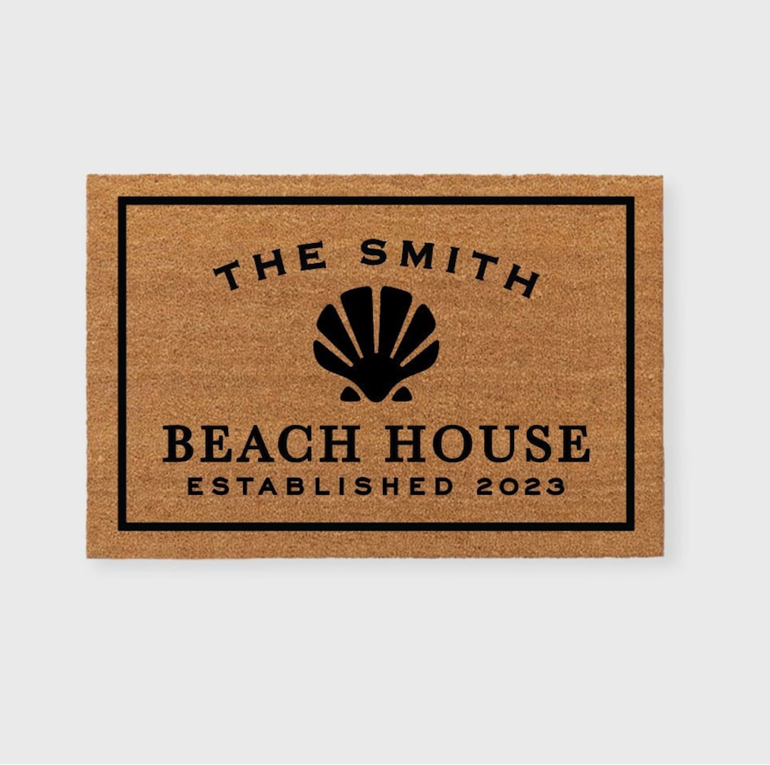 Beach House Doormat, to Our Beach House Doormat, Shell Doormat, Beach House Decor, Beach