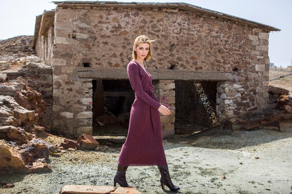 Warm Wrap Knit Dress