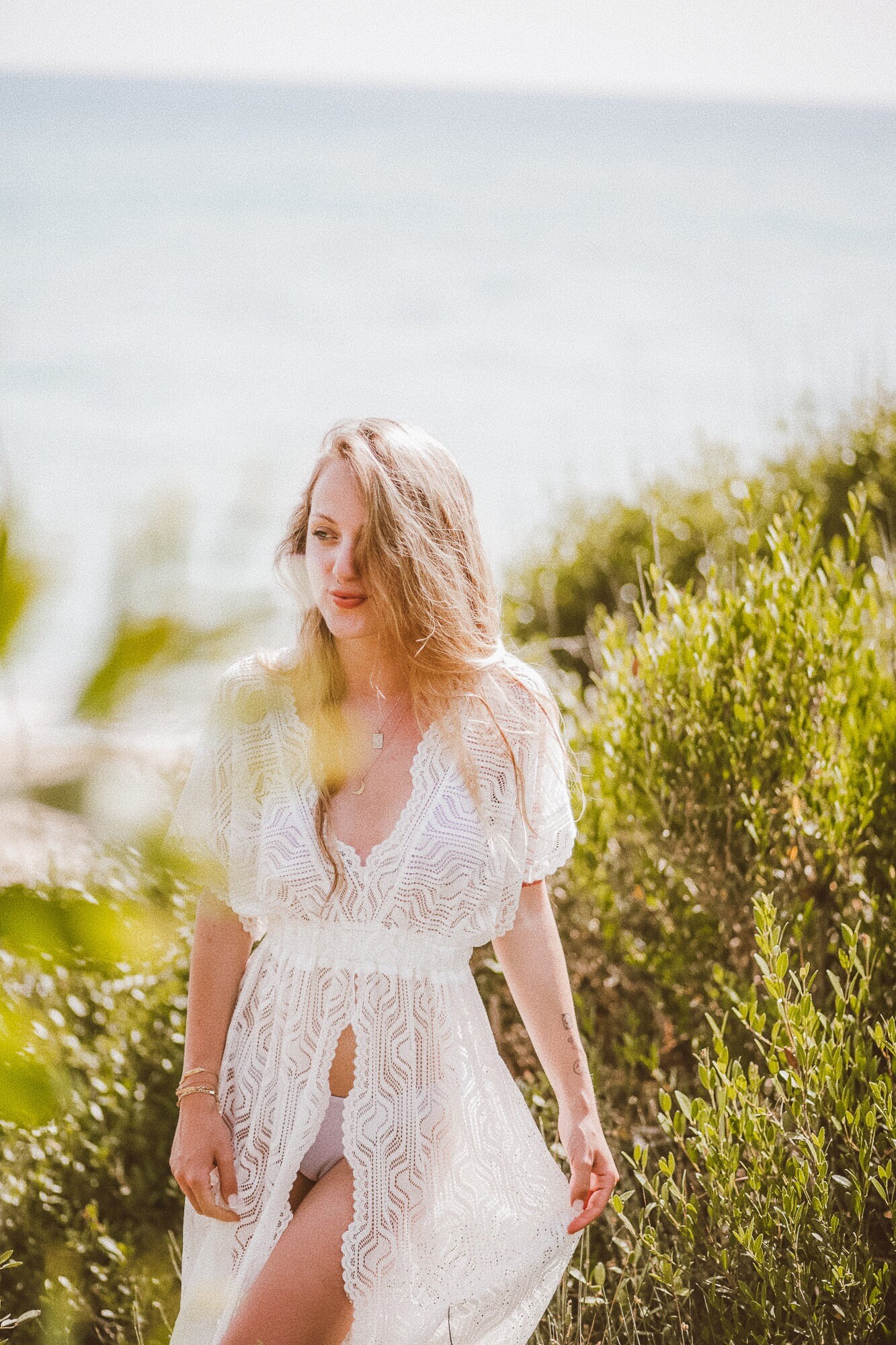 white lace kaftan dress White Lace Kaftan Dress, Boho Beach Lace Dress, White Sheer Ankle Dress,  Gypsy Lace Holiday Dress, Flowy Festival See Through Kaftan Dress