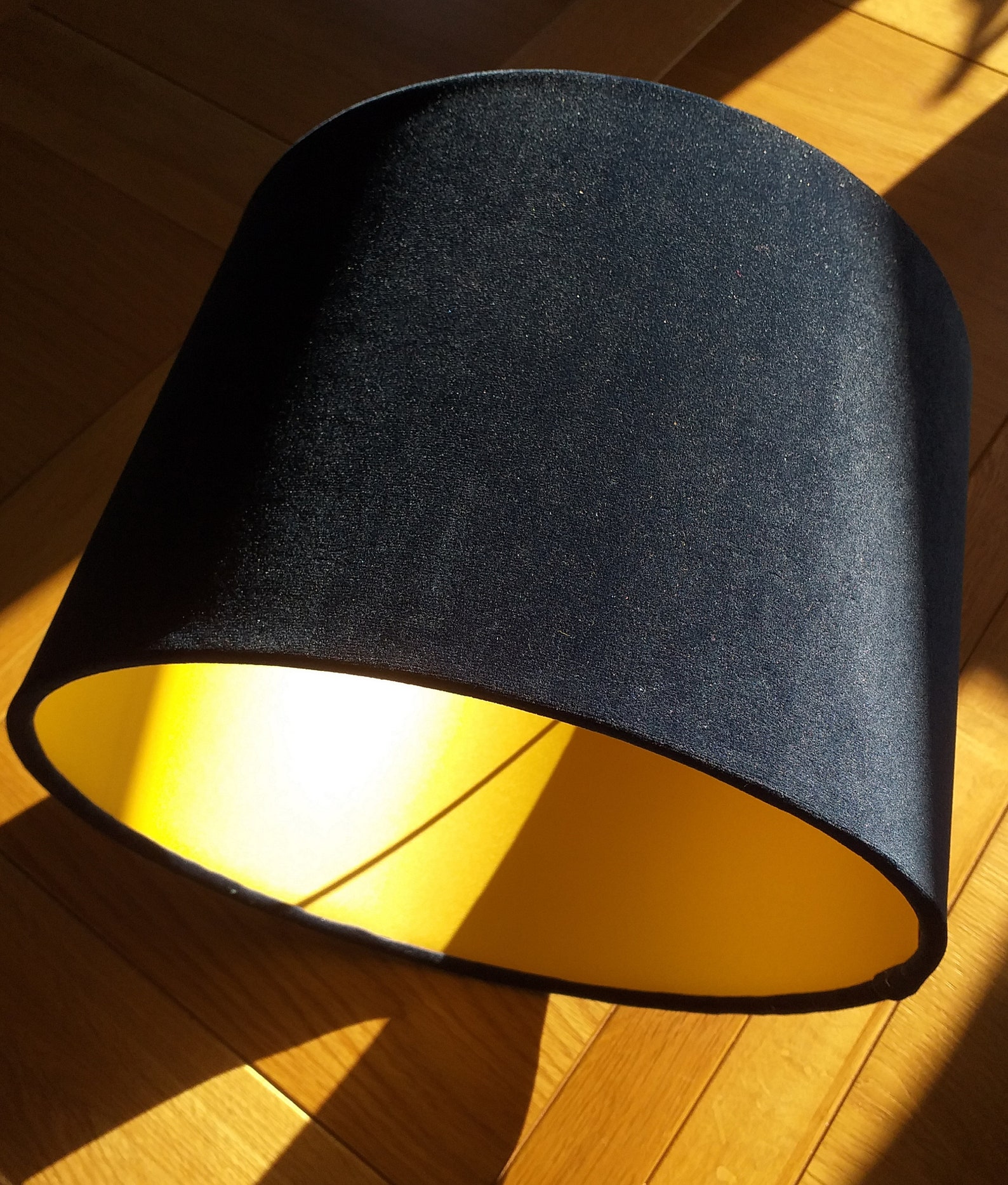 Navy Blue Velvet Lampshade 30cm Diameter Choice of Lining Etsy