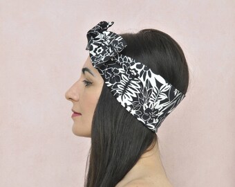 BLACK /& WHITE MINI a Strisce Rockabilly PIN UP Filo Fascia Per Capelli