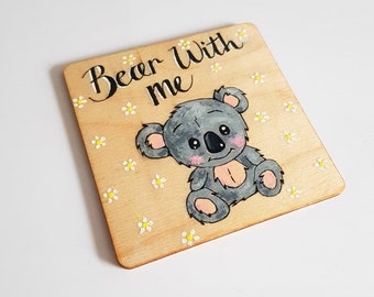 Bear With Me Coaster / Tea Mats  / Bear With Me Tableware / koala Bear / Wildlife