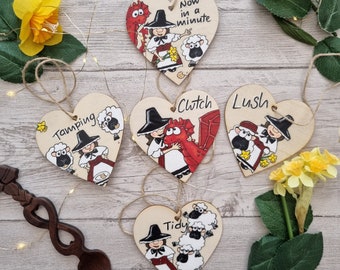 Handmade Welsh Lady Wooden Heart – Artisan Crafted Heritage Decor for Saint David's Day!